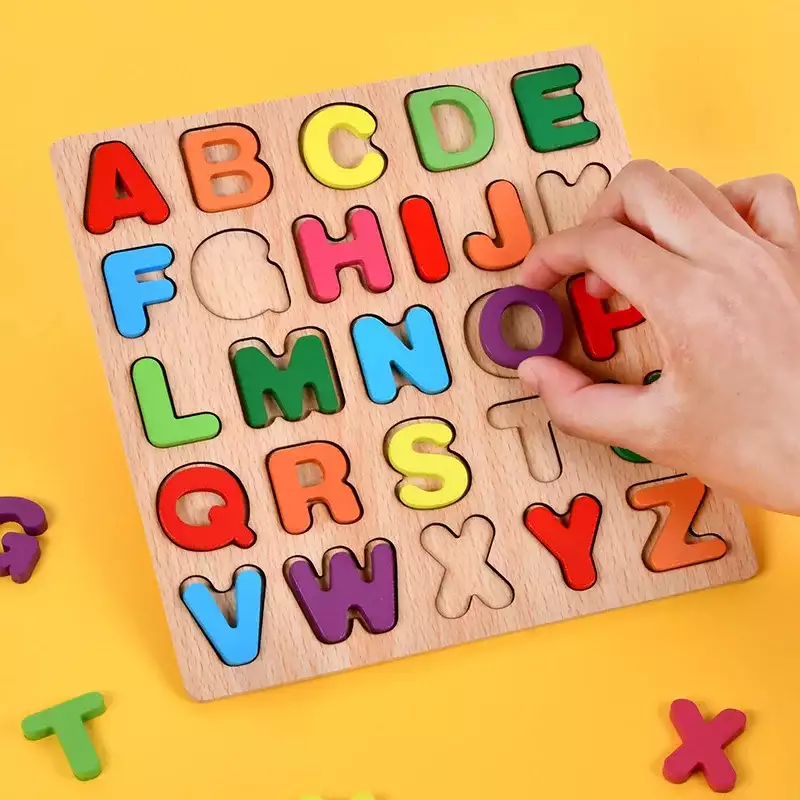 Planche en bois montessori en alphabet